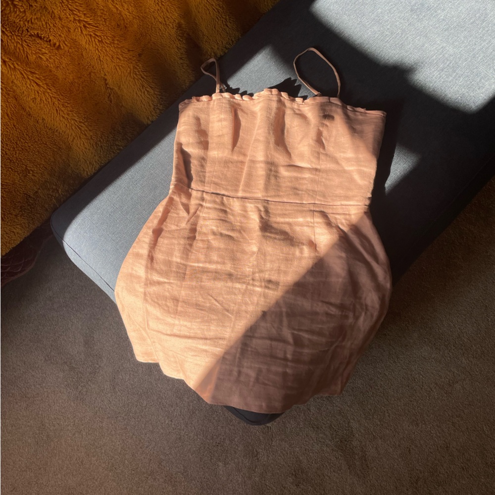 Reformation Ava Ruffle Linen Mini Dress - Picture 5 of 6